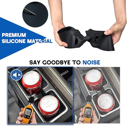 Center Console Cup Holder Inserts for 2024 2025 2026 Lexus GX550 Accessories Non-Slip Cup Holder Silicone Protection Pad Cupholder Coaster Liner for GX 550 Drink Organizer Interior Mat Black - size: for Lexus GX 550 2024 2025