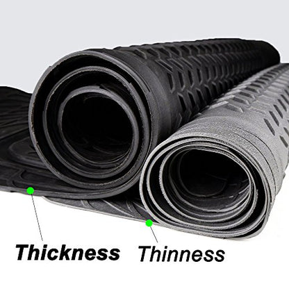 West Coast Auto Heavy Duty Rubber Trunk Cargo Liner Floor Mat, All Weather Trunk Protection, Trimable Rubber Protection to Fit for Car, SUV, Van, Trucks (Large, Black)