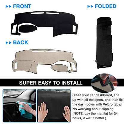 Autorder Dashboard Cover Mat for 2003-2008 Infiniti FX35/ FX45/ FX50 1st Gen (S50) Accessories Dash Cover Suede Dash Mat Sunshade Glare UV Rays Protector - size: For Infiniti FX35/FX45/FX50 2003-2008