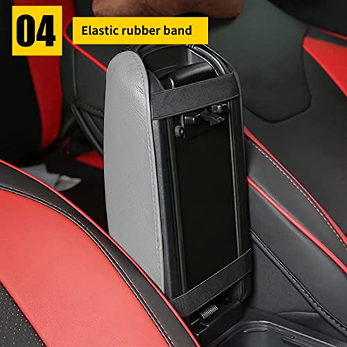 AOMSAZTO Light Gray Console Covers for 2015-2019 Hyundai Sonata Armrest Covers for Hyundai Sonata - color: gray
