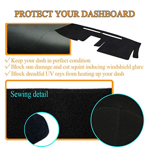 Dash Cover Dashboard Cover Pad Mat Custom Fit for Nissan Frontier 2005-2021/ Xterra 2005-2015/ Pathfinder 2005-2012, 2009-2012 Suzuki Equator(Black) Y66