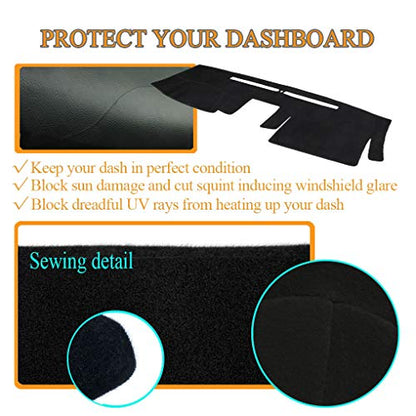 Dash Cover Dashboard Cover Pad Mat Custom Fit for Nissan Frontier 2005-2021/ Xterra 2005-2015/ Pathfinder 2005-2012, 2009-2012 Suzuki Equator(Black) Y66