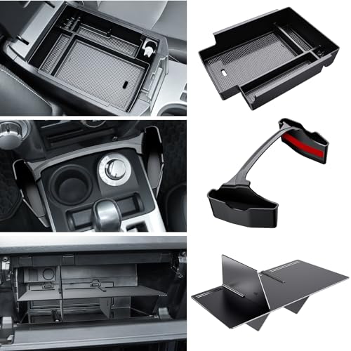 3PCS Center Console Organizer Compatible with Toyota 4Runner 2024 2023 2022 2021 2020 2019-2010 Glove Box Organizer Gear Shift Tray Armrest Storage Box 5th Gen 4 Runner Accessories - size: 2010-2024 4Runner(3pcs)