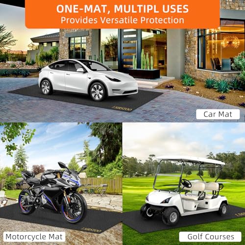 Garage Mats for Floor, 17 x 7.4 Ft Garage Floor Mats for Under Car, Oil Spill Mat, Absorb Oil Quickly, Garage Carpet, Reusable, Washable, Protects Floor, 3MM-PE