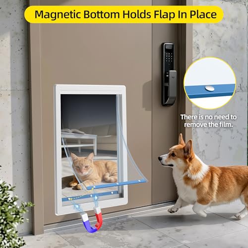 Dog Door Replacement Flaps - Extra Large Measures 10.5" x 15", Doggie Door Flap Compatible with Ideal Pet Products Designer Series Pet Door- Replacement Flap, Less Shrinkage, Weather Resistant