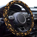 Cartoon Tiger Steering Wheel Cover, Non Slip Polyester Car Wheel Protector for Car SUV Truck, Universal 15 Inch