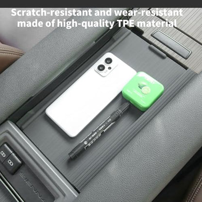 Center Console Armrest Cover for Toyota Sienna 2021-2026 Silicone Armrest Anti-Slip Storage Pad Compatible with LE/XLE/XSE/Woodland Edition/Limited/Platinum(Gray) - size: Center Console Armrest Cover