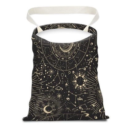 Car Trash Can, Seat Back Hanging Car Trash Bag, Cute Canvas Car Garbage Bag, Essential Car Trash Bin Car Organizers Sun and Moon - color: Sun And Moon
