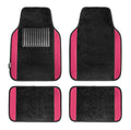 FH Group Automotive Floor Mats – Universal Fit Premium Carpet Car Mats with Driver Heel Pad, Full Set for Cars, SUVs & Trucks - Pink - color: Pink