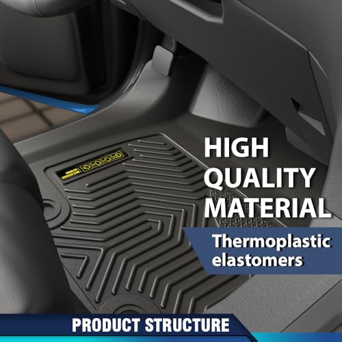 PIT66 TPE Floor Mats Compatible with 2014-2019 Toyota Corolla (Heavy Duty) 1st & 2nd Row All Weather Cover Protection Cargo Liners alfombras para carro - size: Fit Toyota Corolla 2014-2019 | 3PCS