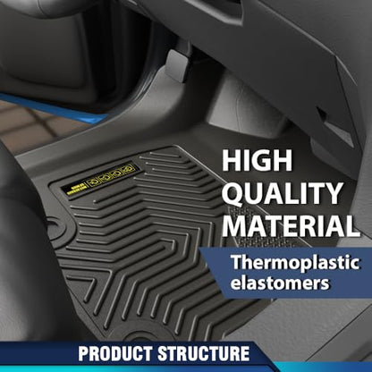 PIT66 TPE Floor Mats Compatible with 2014-2019 Toyota Corolla (Heavy Duty) 1st & 2nd Row All Weather Cover Protection Cargo Liners alfombras para carro - size: Fit Toyota Corolla 2014-2019 | 3PCS