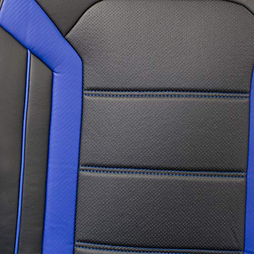 FH Group Car Seat Cover Cushion - 2 Pack Seat Covers for Cars Trucks SUV, Faux Leather Car Seat Cushions, Waterproof Car Seat Cover Cushion, Universal Fit Car Seat protector Front Set Blue - color: Blue - Front Set
