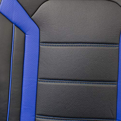 FH Group Car Seat Cover Cushion - 2 Pack Seat Covers for Cars Trucks SUV, Faux Leather Car Seat Cushions, Waterproof Car Seat Cover Cushion, Universal Fit Car Seat protector Front Set Blue - color: Blue - Front Set