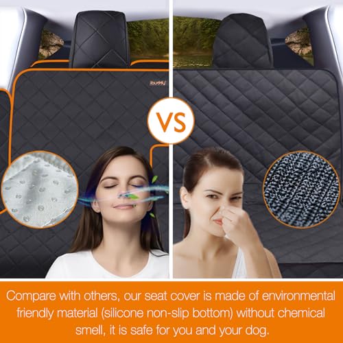 Back Seat Cover for Tesla Model Y/3 with 2 PCS Door Protector Easy to Install Rear Seat Protector for Kids/Dogs Protects Car Seat from Messes No Chemical Smell Bench Seat Cover for Model Y/3 - size: Bench Style