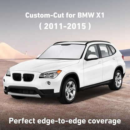 EcoNour Windshield Sunshade Compatible for BMW X1 2011-2013 2014 2015, Sun Visor for Front Windshield & Window Sun Shade Cover, UV Heat Blocker & Protector, Car Accessories - size: For BMW X1 (2011–2015)