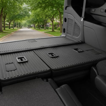 Cargo Mat for 2021-2026 Chevrolet Chevy Tahoe/GMC Yukon, Full Coverage All Weather Trunk Cargo Liner with 3rd Row Backrest Protectors for Tahoe Accessories (Not fit Yukon XL)
