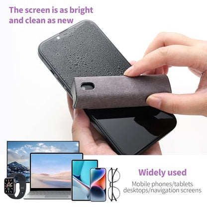 CUIUD Screen Cleaner Kit 3 Pcs, Two in One Screen Cleaner Spray and Wipe, Touchscreen Mist Cleaner Spray Bottle for Phone/Laptop/Tablet/TV/Monitor/Car Screens - color: 3 Pcs(Grey+Pink+Blue)
