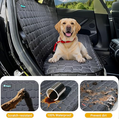Meginc Dog Car Seat Covers for Tesla Model 3,100% Waterproof Back Seat Cover for Cars Armrest Compatible Nonslip Car Rear Seat Protector for Dogs & Kids, Easy Clean Tesla Model 3 Accessories - size: Bench-model 3