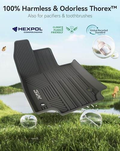 3W Floor Mats & Cargo Liner Fit Toyota RAV4 2019-2025 (Not for Hybrid or Prime) TPE All Weather Custom Fit Floor Liner for Toyota RAV 4 LE/XLE/Limited/TRD/Adventure Car Mats and Trunk Mat - size: 2. Toyota RAV4|19-25|Floor Mats & Cargo Liner