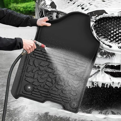 AUTOSAVER88 Floor Mats Fit for Chevy Tahoe/GMC Yukon 7 Seater 2026 2025 2024 2023 2022 2021, Custom Fit TPE All Weather Tahoe/Yukon Floor Liners with 2nd Row Bucket Seats Car Mats Accessories, Black - style: 21-26 Tahoe/Yukon Full Mats Set