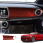 Custom Interior Accessories 3PCS for Chevrolet Camaro 2016 2017 2018 2019 2020 2021 2022 Red Carbon Fiber Center Console Cover Co-Pilot Dashboard Cover Sticker Protection Decoration