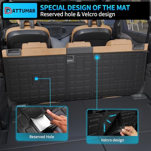 Back Seat Cover Compatible with 2010-2024 Toyota 4 Runner 7 Seat Kick Mats TPE All Weather Back Seat Cover Protector 2023 4Runner 7-Seater Accessories (2nd Row Backrest Mats) - size: 2nd Row Backrest Mats