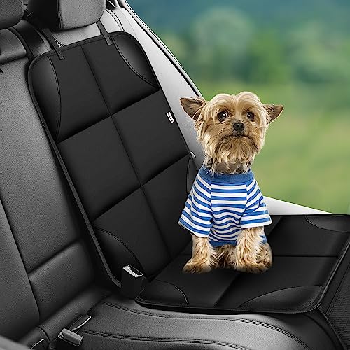 Car Seat Protector for Child Car Seat, Durable 600D Fabric Waterproof Car Seat Cover with Thick Pad Non-Slip Backing，No Imprints (Black 1pc) - color: Black 1pc