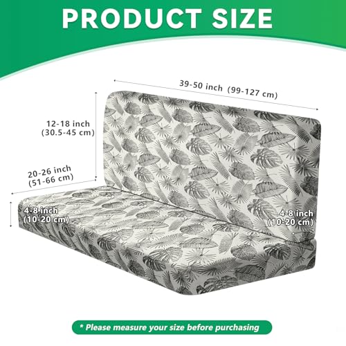 molasofa RV Dinette Cushion Covers, RV Booth Seat Cover Stretchable Camper Cushion Couch Covers Washable Slipcovers for Camper Car Bench (1 Backrest Cover & 1 Bench Cover, Beige Leaves) - color: Beige Leaves, size: 1 Bench Cover & 1 Backrest Cover