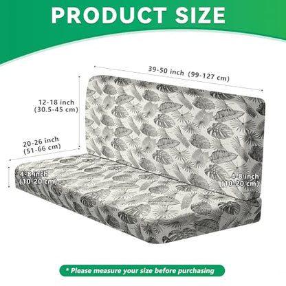 molasofa RV Dinette Cushion Covers, RV Booth Seat Cover Stretchable Camper Cushion Couch Covers Washable Slipcovers for Camper Car Bench (1 Backrest Cover & 1 Bench Cover, Beige Leaves) - color: Beige Leaves, size: 1 Bench Cover & 1 Backrest Cover