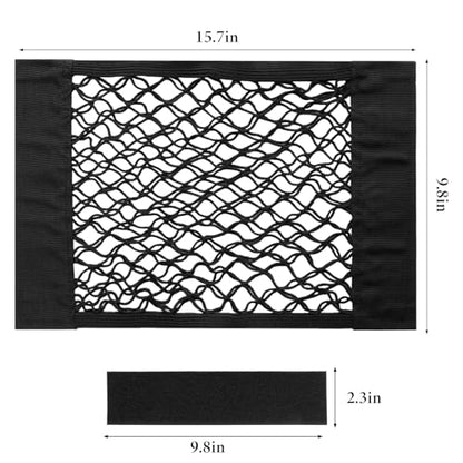 2pcs Universal Mesh Cargo Net Car Storage Net Bag Elastic Adhesive Pocket Net String Pouch Bag for Car Trunk Storage Home Storage Organizers