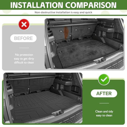 Cargo Liners for 2025 2026 Toyota 4Runner 5 Seats Gas, Trunk Mat with Seat Back Cover All Weather Rear Cargo Mat Backrest Protector Accessories (Not for Hybrid EV&i-Force MAX) - size: 5Seats-Trunk+Seatback Mats