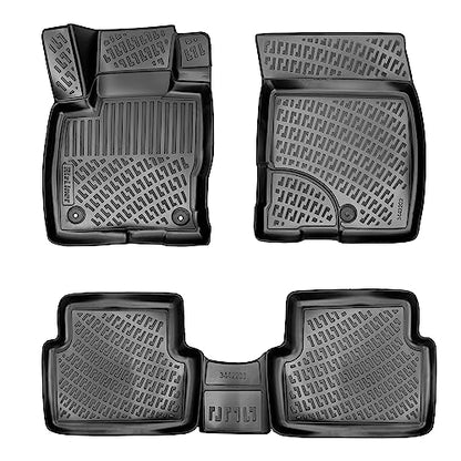 RizLiner Ford Maverick 2022-2026 (No Hybrid Models) Floor Mats 3D Custom Fit Compatible with Ford Maverick Rubber Car Mats Laser Measured Floor Liners All Weather Non-Slip TPE (Front & Rear, Black) - size: Maverick 2022 - 2026