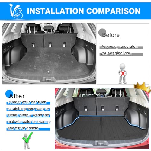 Trunk Mat for 2019-2024 Subaru Forester Accessories Cargo Liner Without Subwoofer All Weather TPO Rear Trunk Liner (Not Fit Models with Subwoofer on Trunk Side) - size: For｜Subaru Forester｜19-24｜Cargo Mat