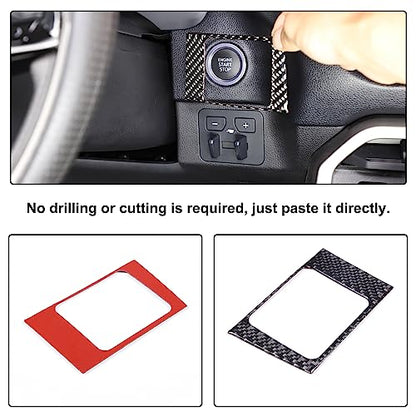 Car Center Control Brake Gain Switch Decorative Frame Sticker Compatible with Toyota Tundra/Sequoia 2022-2024 Real Carbon Fiber Brake Gain Switch Panel Protect Cover Trim Sticker Interior Accessories - size: Brake Gain Switch Trim Frame Sticker