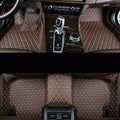 All-Weather car Floor Mats-Suitable for 98% of car Models Watherproof Leather car Floor mat (Brwon) - color: Brwon