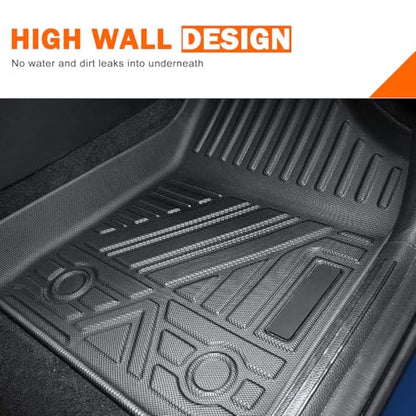 KUST Floor Mats for 2018-2024 Nissan Kicks All Weather Protection, TPE Rubber Car Mats Front Rear 2 Row Floor Liners for Kicks Accessories, Custom Fit Non-Slip High Edge - style: For │ Kicks 2018-2024 │ Floor Mats