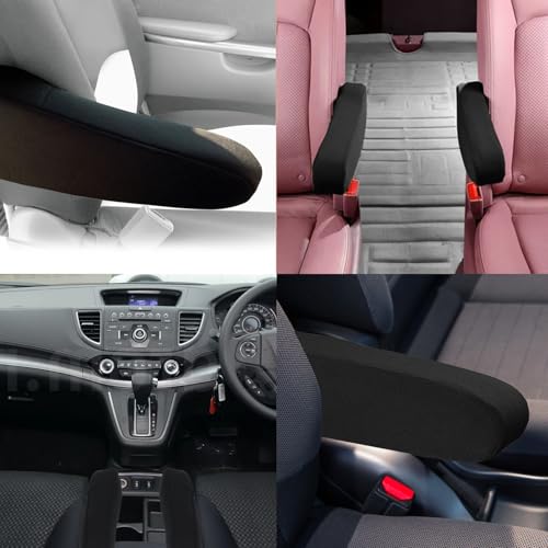 4 pcs Black Car Front Seat Armrest Covers Universal Seat Arm Rest Cover Replacement Elastic Fabric Armrest Protector Car Interior Decor Accessory Center Console Lid Armrests Cover for Truck