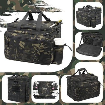 SCAVATA Patrol Bag Law Enforcement, Police Gear Car Front Seat Vehicle Organizer Bags with MOLLE System (Camo) - color: Camouflage