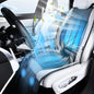 Upgraded Cooling Car Seat Cover Front Seat with Blowing&Suction, 12V-24V Ventilated Car Seat Cushion with 2 Turbo Fans, 3-Speed Adjustable Universal Fit Breathable Car Cushion for Summer Driving-Gray - color: 2 Turbo Fans-Gray