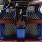 Custom Waterproof Leather Car Floor Mats Fit for Most Car SUV Truck & Sportscar All Weather Protection Vehicles (Black+Blue) - color: Black+Blue