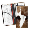 Leather Car Registration and Insurance Card Holder, Cute Car Accessories Vehicle Glove Box Car Organizer for Documents, Cards, License Cute Brown Cow Print - color: Cute Brown Cow Print