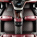 Customize Personalized Floor Mats for Cars, Full Coverage Luxury Car Mats, Anti-Slip Car Mat Set, Custom Floor Mat Suitable 99% of Sedan Trucks SUV auto (Black red A) - color: Black red A