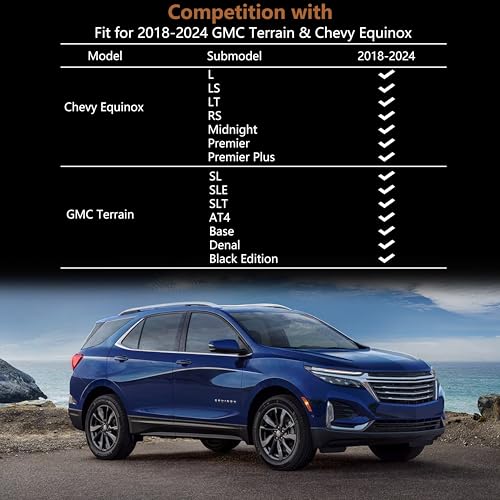 KARPAL Floor Mats for 2018-2024 Chevy Equinox (Not for EV) & GMC Terrain, All-Weather TPE Custom Fit Floor Liners Car Accessories - style: 2018-2024 | For Chevy Equinox | 1st & 2nd Row