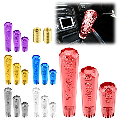 EZAUTO WRAP Shift Knob Stick Crystal Transparent Bubble Clear Transparent Throw Gear Shifter 10cm - color: Clear Transparent, size: 10cm