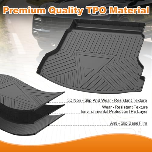 Trunk Liner for 2012-2016 Honda CR-V CRV 3D Custom Fit All-Weather TPE Material Waterproof Car Cargo Liner Mat, Black - color: 2012-2016 Honda CR-V