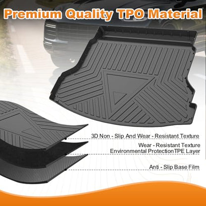 Trunk Liner for 2012-2016 Honda CR-V CRV 3D Custom Fit All-Weather TPE Material Waterproof Car Cargo Liner Mat, Black - color: 2012-2016 Honda CR-V
