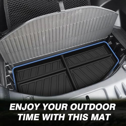 Powerty Front Trunk Mat for Ford F150 Lightning 2022-2025 Accessories Front Trunk Liner All Weather Mats Upper and Lower Trunk Storage Liner Cargo Mat 2 PCS - size: Front Cargo Mat｜For｜22-25｜Ford F150 Lightning