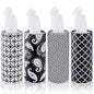Car Tissues with Facial Tissue, 4 Pack Geometric Tissue Cylinder for Car Cup Holder, 2 Ply 50 Count Travel Tissues Tube for Console, Minimal Pattern Car Accessories