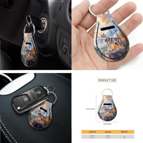 Wolf Printed 15 Pcs Car Interior Covers Set, Protective Car Seat Cover Set Front Rear Seat Covers Steering Wheel Cover Car Headrest Cover Seat Belt Covers Car Coaster - color: Brown-Wolf