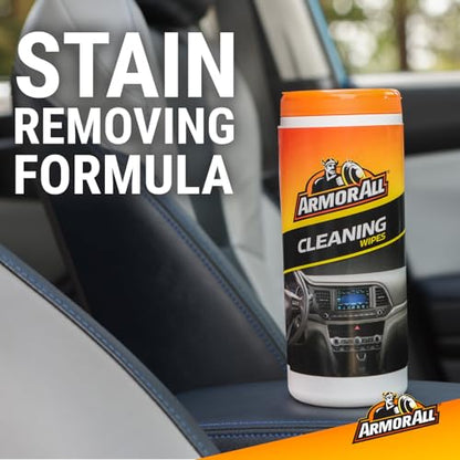 Armor All Car Cleaning Wipes 90-Count - Convenient Car Interior, Dashboard, Leather, Fabric & Vinyl Wipes, Gift for Car Lovers - size: 90 Count (Pack of 1)